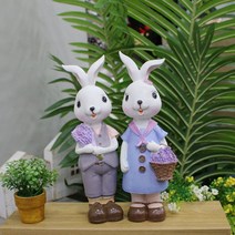 스윗 커플 토끼 장식품 2P 토끼인형 토끼장식 카페소품 새해선물 토끼띠선물, 대사이즈