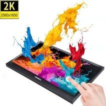 휴대용 모니터 10 inch 2k 2560x1600 type c 터치 패널 개인 게이머 모니터 ps4 전화용 호환 컴퓨터 터치 모니터, 2k 터치 모니터