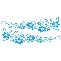 아트 디자인 꽃 자동차 스티커 데칼 자동 바디 랩 세련된 DIY 비닐 필름 장식 부품, 파란