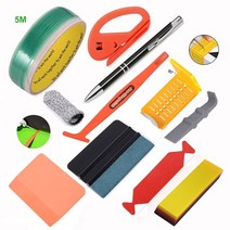 자동 랩핑기 업소용 핸드 ehdis 비닐 포장 스티커 cut knifeless tape window tint tool car suede felt scraper plastic, 키트 7
