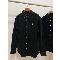 Carhartt carhartt wip 코듀로이 스트라이프 긴소매 워크웨어 워시드 자수 셔츠 아메리칸 스트리트