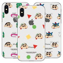 C정품 짱구 페이스패턴 클리어젤리 핸드폰 케이스 갤럭시A30 A40 A50 A90 갤럭시A8 A7 A6 A9프로 J2프로 J6 와이드5 와이드4 A22 버디 퀀텀2