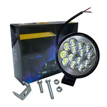 카박사/LED써치라이트/해루질 렌턴/렌턴/화물차/작업등/14구 LED/10W/프리볼트/12V 24V 겸용/원형/백색광/알루미늄합금/선박/차량써치라이트