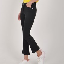 UB-15 밑주름 링클프리 블랙 가을 겨울 기모 9부 바지 스판 빅사이즈 나팔 부츠컷 여성 골프 웨어