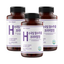 바디프로젝트 수국잎 열수 추출 프리미엄정 1000mg x 60정, 3개(6개월분), 180정