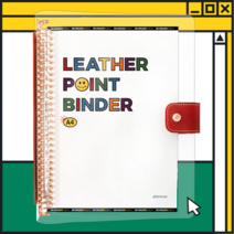 플랜커 레더 포인트 바인더 A4 30공, 퍼플, 1개