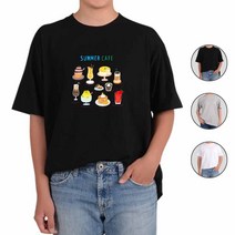 카페 아토가토 브런치 커피 8 디저트 티셔츠 반팔티 그래픽 남녀공용 라운드티 커플티