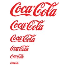 코카콜라 스티커 로고데칼 6가지사이즈 1세트, 단품