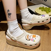 대한민국 여성 슬리퍼 샌들 4cm 통굽 키높이 큐트 펀칭 실내화 B612 512128EA