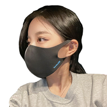 운동선수 마스크 쿨링 달리기 사계절 숨구멍 축구 야구선수 테니스 마라톤 트레이닝 스포츠마스크, 마스크 검정색 (L 사이즈)
