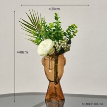 테라리움 북 유리 꽃병 모던 거실 꽃 장식 홈 데코 머리, Brown High40