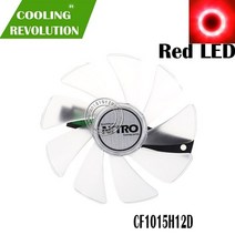쿨러 쿨링 팬 써멀 구리스 패드 95mm CF1015H12D DC12V 쿨러 팬 교체 사파이어 NITRO RX480 8G RX 470 4G GDDR5 RX570 4G 8G, 적색 LED