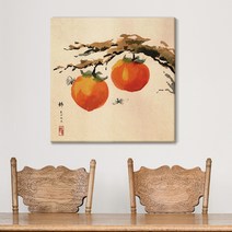 복들어오는 감나무 그림 액자 10종 거실 풍수 인테리어 생기그림 어버이날선물, 08.[I]길조 감나무, 캔버스액자, 3호