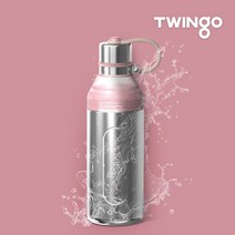 [2개 묶음]트윙고 G보틀 레트로 냉수전용 스텐물병 DM-102358 물병 텀블러 스텐물병, 베이비핑크 720ml