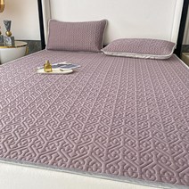 Han Xuan Wei 여름 쿨링 소프트 컴포트 라텍스 시트 쿠션+베개 커버 2개 다양한 컬러 가능, 퍼플