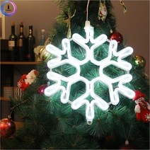 d09 LED 눈꽃 네온플렉스 40CM 무점멸 화이트 284797, 상세페이지 참조