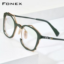 연예인 반무테 금테 반뿔테 대두 성시경 안경테 FNEX순수 티타늄 레트로 빈티지 스퀘어 광학 F8572