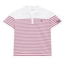 헤지스 populet핑크 스트라이프 반팔카라티셔츠 WSTS2B307P3