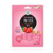 캣퓨어 고양이 그레인프리 미니스틱 딸기 소프트 습식 파우치 간식 (7gx8p)