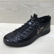 남자 스니커즈 명품 운동화 천연 소가죽 신발 벌 라운드팁 스트링