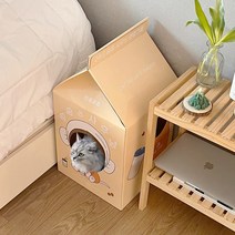 에코펫위드 고양이 숨숨집 스크래쳐 숨숨사우냥 하우스