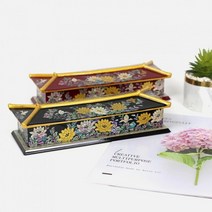 [박씨상방] 명품 나전칠기 금장 기와 자개필함, 단품