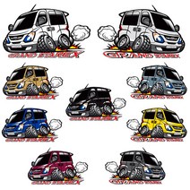 프리스타일 그랜드스타렉스 차량용 캐릭터 스티커 자동차캐릭터, 일반원단, 소프트베이지