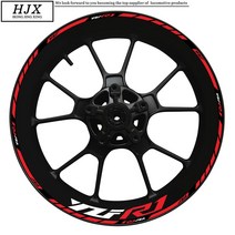 야마하 YZFR1 오토바이 새로운 2023 17 인치 휠 허브 R1 로고 데칼 장식 세트 림 수정 반사 스티커, 11 YZF R1