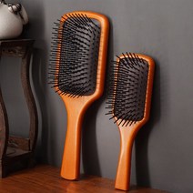 라일리 우드 헤어브러쉬 두피마사지 사각 브러쉬, 라지