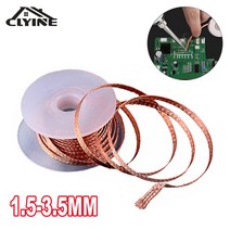 철사 1.5-3.5mm 납땜 제거 메쉬 브레이드 테이프 구리 용접 포인트 와이어 심지 주석 코드 플럭스, 01 1.5mX1.5mm_01 1PC
