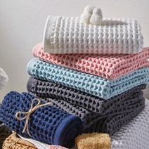 소프트터치 순면 100% 항균 프리미엄 와플 수건 130g 5매/10매, 와플 130g 5매, 네이비