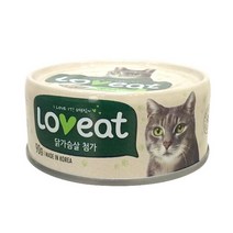 사조 캣푸드 러브잇 닭가슴살 90g ×24개 고양이캔, 단품