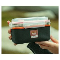 바로쿡 발열도시락 1200ml 발열용기 발열팩포함 세트, 1개