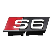 아우디 호환 abs 자동차 전면 그릴 배지 로고 sline s3 s4 s5 s6 s7 s8 a3 a4 a5 a6 a7 외부 수정 액세서리 장식, 1개