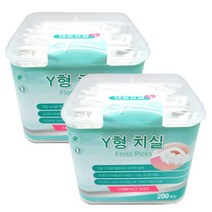 덴트프로 Y형 치실 200P 일회용치실, 2개