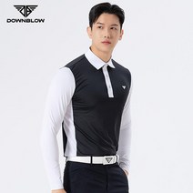 다운블로우 남성 봄 여름 골프웨어 메쉬 긴팔 티셔츠, 상세페이지 참조3, 블랙_XL(105)