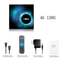 DVD플레이어 cd 비디오플레이어 최신 t95 스마트 TV 박스 안드로이드 10.0 6k 2.4g 앰프 5g 와이파이 3d 음성 64g 4k 쿼드 고속 코어 셋톱 박스 지원, 나는 플러그, 4g 128g