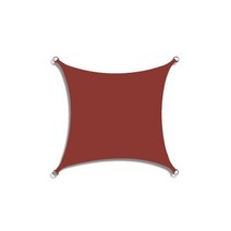 그늘막 대형 원터치 타프300D 폴리에스테르 그늘막 항해 방수 사각형 정원 캐노피 파티오 풀 차양 캠핑 천, 04 Rust red_07 3x4m