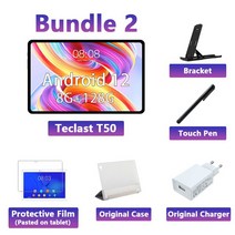 TeclastT5011인치2K태블릿 안드로이드12 2000x1200 8GBRAM UNISOCT616옥타코어 4G네트워크 C타입 고속충전, 06JP, 02128G번들2