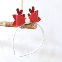 [슬로우베베] 리본 단 루돌프 머리띠 (6col) 크리스마스 악세사리 파티소품