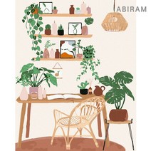 아비람 DIY 명화 그리기 유화 세트 정물 풍경 아트 북유럽, 05. 식물이야기1