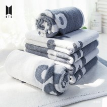 DO 방탄소년단굿즈 BTS수건 캐릭터콜라보수건 죽사타월, H_화이트