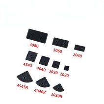 5 10 20 50PCS 블랙 플라스틱 엔드 캡 커버 플레이트 2020 2040 3030 3060 3030R 4040 4080 4040R 4545 EU 알루미늄 프로파일, 04-2040 20PCS