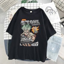 옴니뷰 Anime T-shirt men Graphic Cartoon Titan Attack Shingeki No Kyojin 티셔츠 하라주쿠 오버사이즈, 02 S9198-Black_07 XXXL