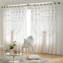 [지나송]리아 웨딩스타일 암막커튼 대형(450×230cm)