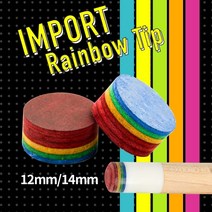 카본큐대 레인보우 팁 당구 팁 풀 큐 팁 111214mm 팁 6 다층 큐 스틱 팁 전문 내구성 당구 액세서리, 14mm 3개