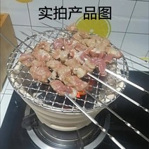 고기 굽는 그릴 스테인레스 스틸 바베큐 그물 가정용 숯불 그릴은 차 바베큐를 요리하기 위해 스토브 주위에 두꺼운 휴대용 원형 철 그리드 야외, [04] 작은 오일 브러시가 있는 29CM 바베큐 그물