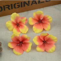 웨딩 홈 장식 ORCHIS CYMBIDIUM 꽃에 대 한 20 개/몫 5CM 진짜 터치 실크 난초 미니 인공 꽃 머리 저렴 한, 1개, Sunset red, 단일