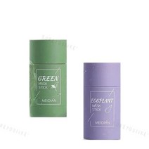 그린티/가지 오일 컨트롤 세정 고체팩 여드름 클렌징 웨어러블 마스크, 녹차팩 2병