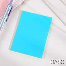 오아소 투명 방수 점착식 접착 메모지 컬러 포스트잇 500매, 하늘